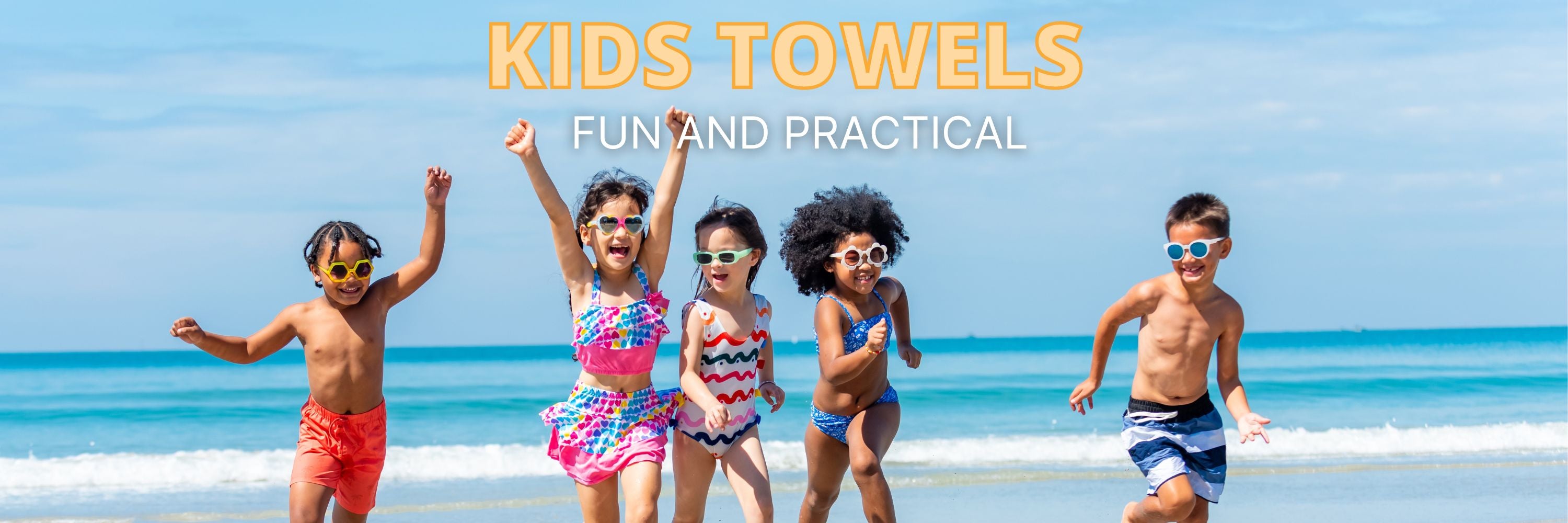 Kid's Beach Towel Thick, Plush, Ultra Soft, Super Absorbent Cotton Towels  with Bright, Colourful, Outdoor Use for Boys and Girls - Todd Linens