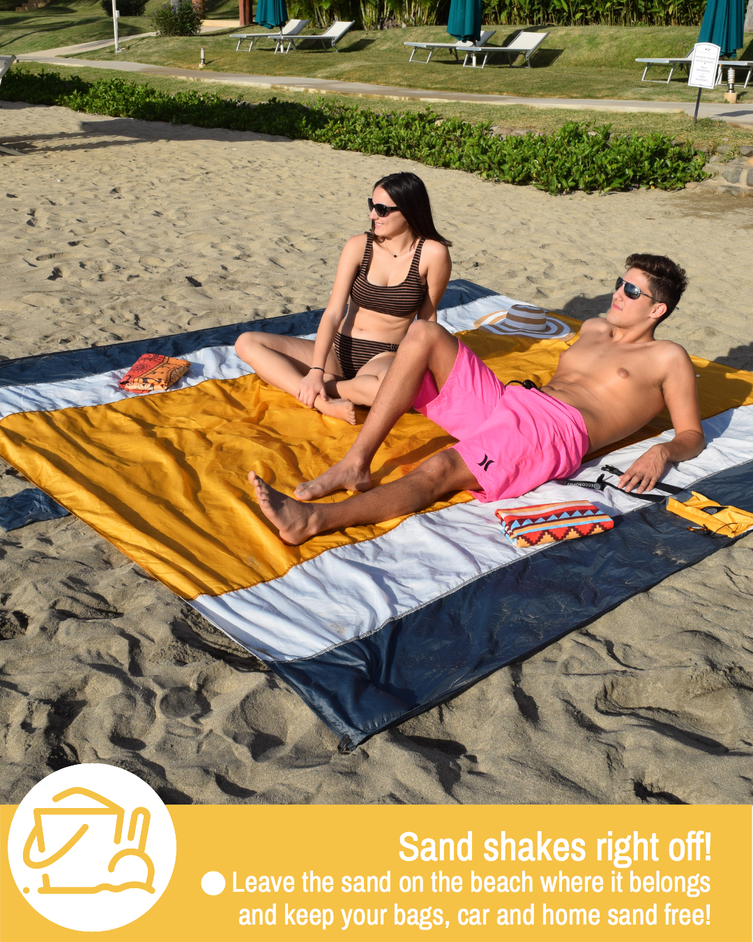 Keep sand off outlet beach towel